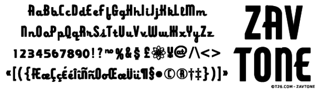 Zav Tone (T-26) Font-thumbnailpng