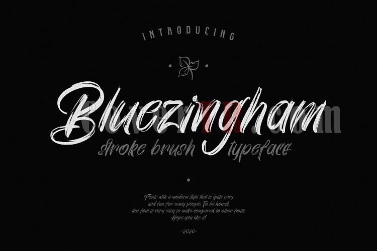 Bluezingham Font-mtjsnpminjmjpg