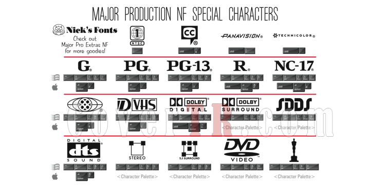 Major Production NF Font-40798png