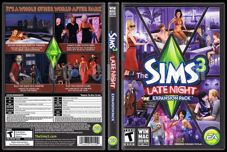 The Sims 3: Late Night - Scan PC Cover - English [2010]-standardjpg