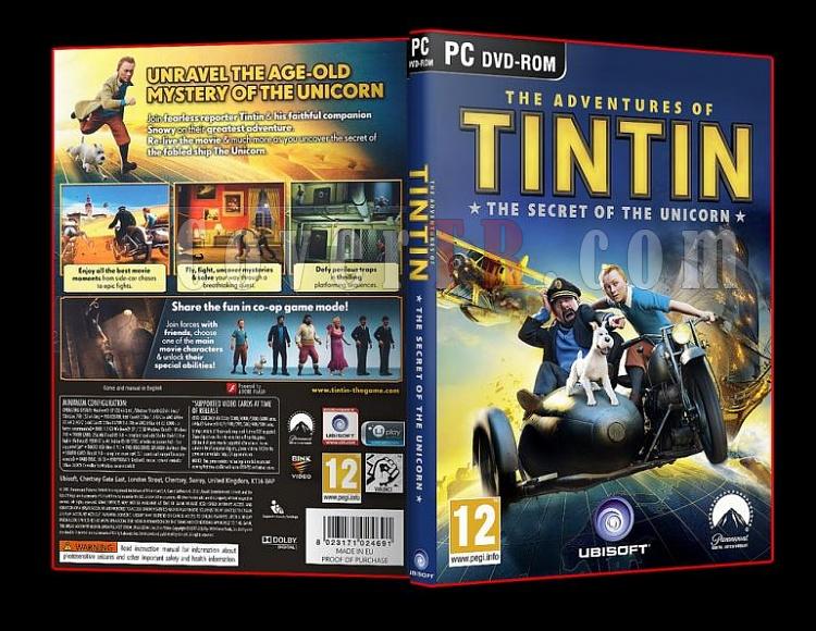 The Adventures of Tintin Secret of the Unicorn 2011 Pc Dvd Cover-ajpg