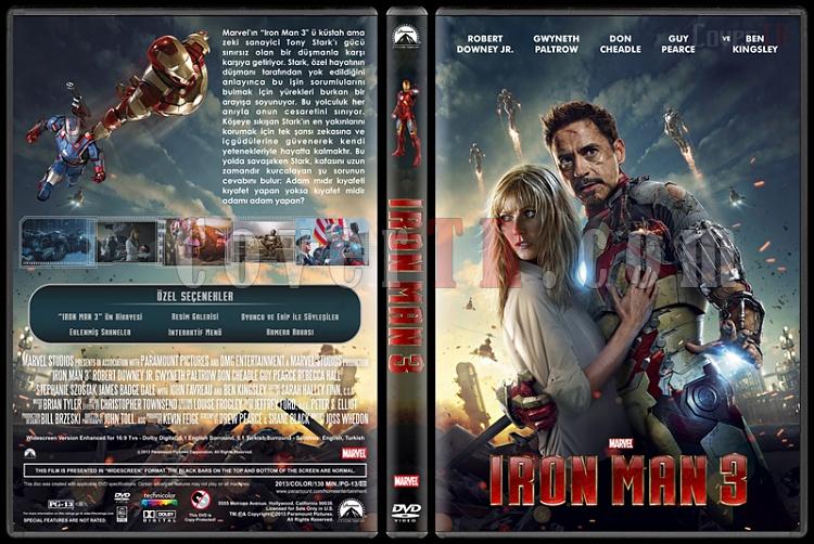 Iron Man 3 (Demir Adam 3) - Custom Dvd Cover - Trke [2013]-iron-man-3-dvd-cover-rd-cd-turkce-v2-picjpg