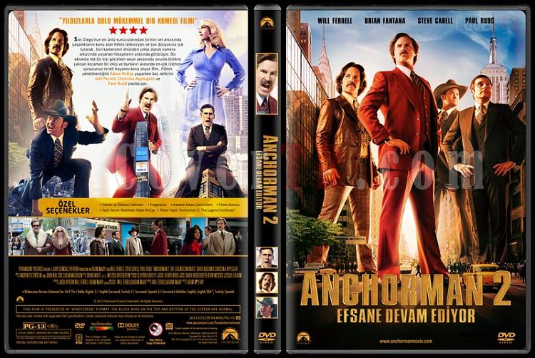 Anchorman 2 The Legend Continues (lgn Haber Ekibi) - Custom Dvd Cover - Trke [2013]-covertr-dvdjpg