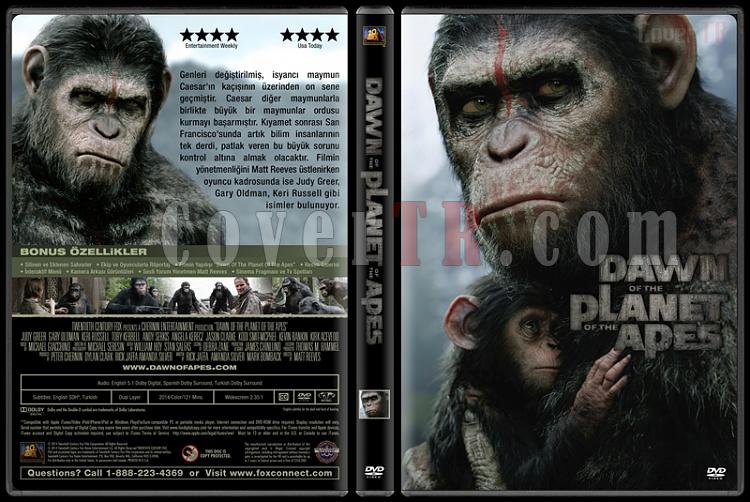 Dawn of the Planet of the Apes (Maymunlar Cehennemi: afak Vakti) - Custom Dvd Cover - Trke [2014]-covertr-dvdjpg