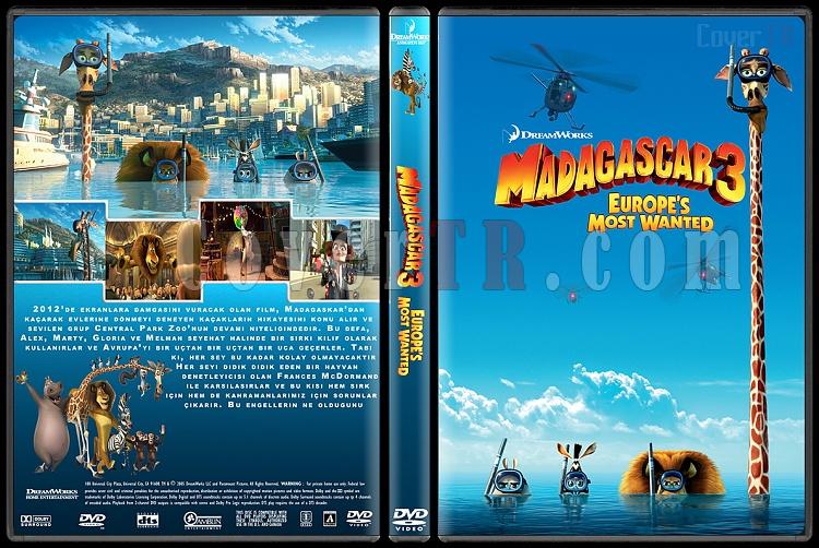 Madagascar 3: Europe's Most Wanted (Madagaskar 3: Avrupa'nn En ok Arananlar) - Custom Dvd Cover - Trke [2012]-dreamworks_template-2jpg