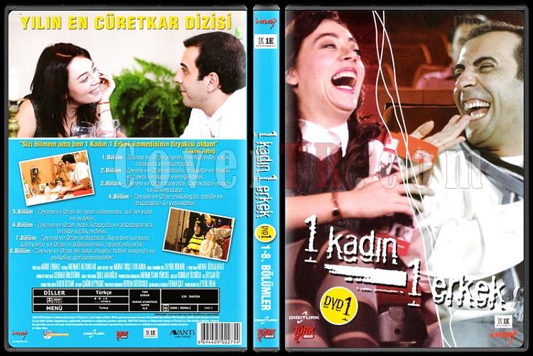 1 Kadn 1 Erkek (Dvd 1 / 1-8. Blmler)  - Scan DVD Cover - Trke [2008-?]-1_kadin_1_erkek_1-1jpg