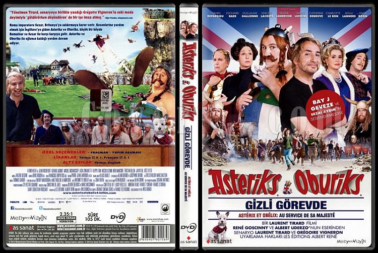 Asterix And Obelix At Her Majesty's Secret Service (Asteriks ve Oburiks Gizli Grevde) - Scan Dvd Cover - Trke [2012]-asterix-obelix-her-majestys-secret-service-asteriks-ve-oburiks-gizli-gorevde-scan-dvjpg