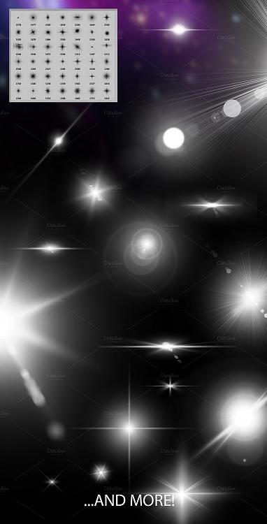 Lens Flare And Stars Photoshop Brushes-3jpg