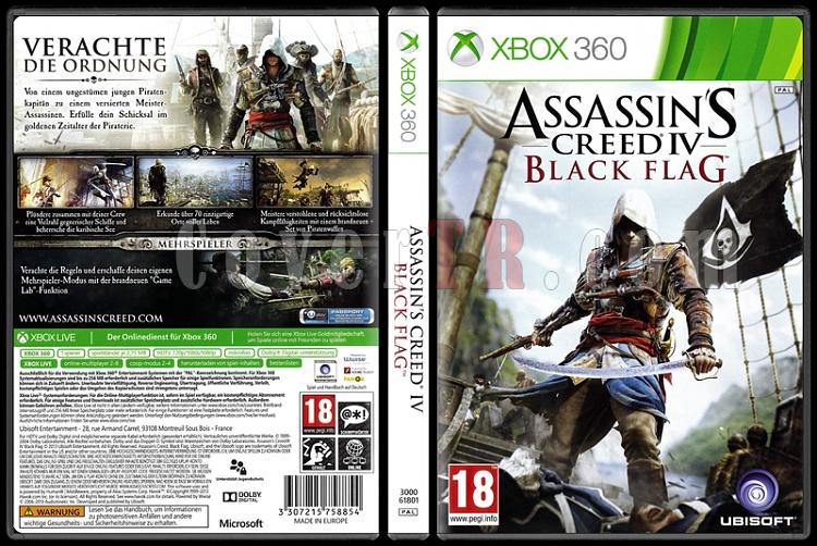 Assassin's Creed IV: Black Flag - Scan Xbox 360 Cover - German [2013]-onizlemejpg